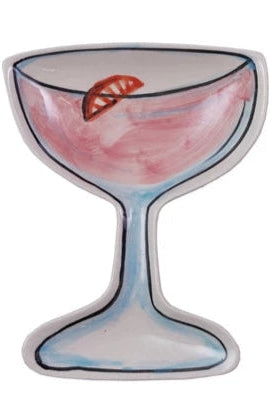 Cocktail Shaped Stoneware Dish | Multi Color | 2 Styles