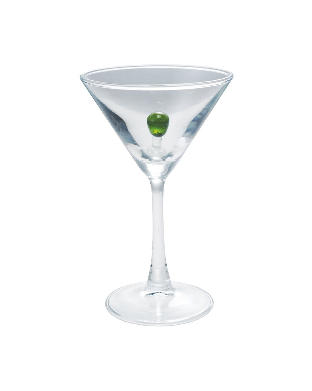 6 oz. Stemmed Martini Glass with Hand-Blown Olive Inside