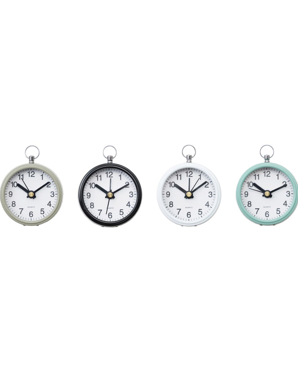 Metal Clock with Magnet, 4 Colors (Battery Included)