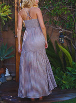 Rowan Maxi Dress | Brown Check