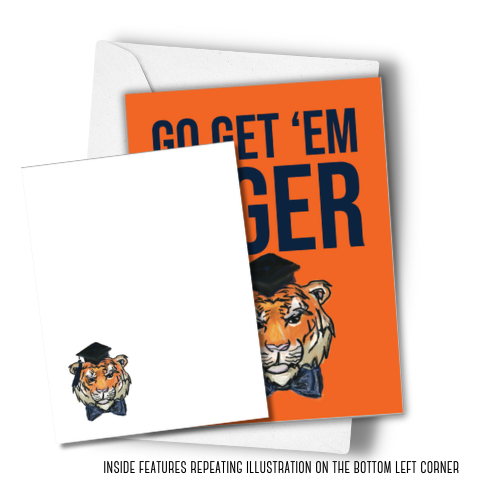 Go Get 'Em Tiger Greeting Card