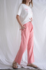 Sideline Gingham Pants | Red