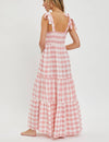 Cotton Candy Gingham Maxi Dress | Light Pink