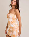 Picnic Crush Mini Dress | Gingham | Orange