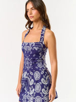 Paisley Pop Top | Blue Bandana