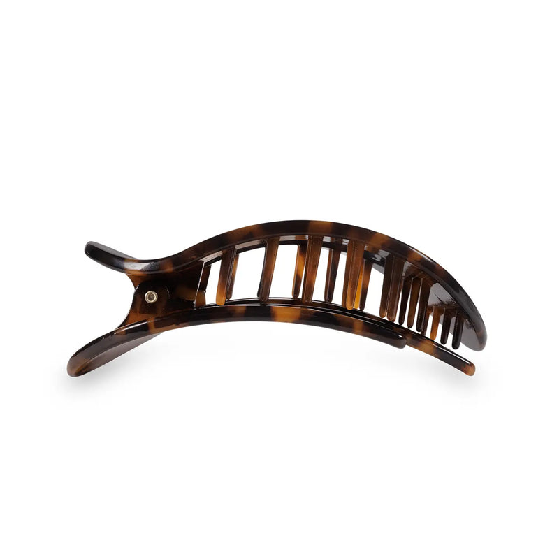 TELETIES - Tortoise Flat Round Hair Clip