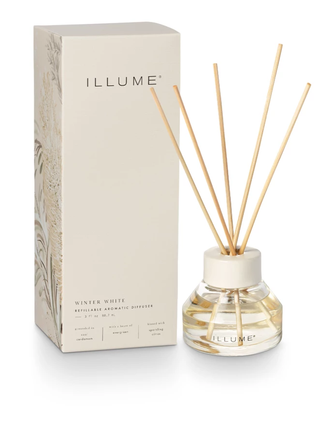 Illume Winter White Refillable Aromatic Diffuser