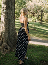 Polka Dot Maxi Dress | Black