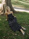 Polka Dot Maxi Dress | Black