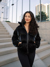 Catch My Drift Puffer Jacket - Black