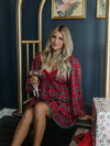 Christmas Plaid Tiered Dress | Red