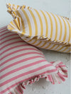 Chic Stripes Lumbar Pillow | Pink or Yellow