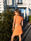 La Pelosa Knit Top & Skirt Set - Orange