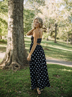 Polka Dot Maxi Dress | Black