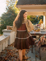 Autumn Hues Color Block Shirt Dress