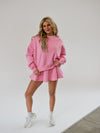 Chill Vibes Crew Sweatshirt | Hot Pink