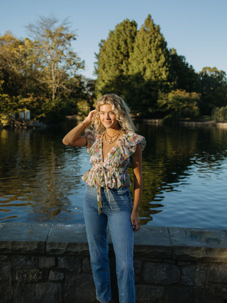 Watercolor Floral Top