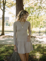 Lucy Knit Drop Waist Dress | Taupe