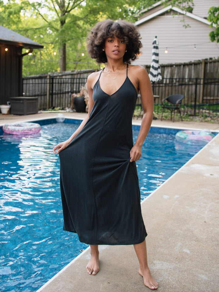 Butter Knit Maxi Dress - Vintage Black