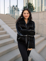 Catch My Drift Puffer Jacket - Black