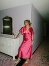 Moonlit Satin Maxi Dress | Hot Pink