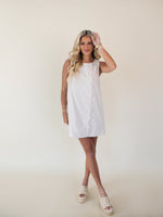 Charming Mini Dress with Scallop Detail - Light Taupe
