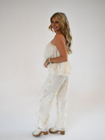 Whimsy Wide-Leg Bow Pants | Cream