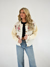 Cream Floral Chunky Cardigan