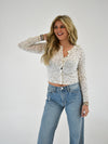 Wild Instinct Lightweight Leopard Cardigan | Cream and Grey