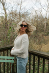 Chunky Knit Sweater Cardigan | Ivory