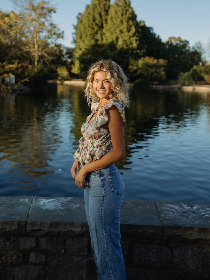 Watercolor Floral Top