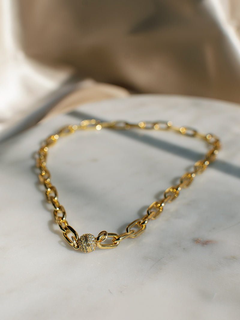 Thick Gold Magnetic Necklace