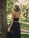 Polka Dot Maxi Dress | Black