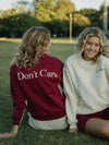 "Don't Know - Don’t Care" Crew Neck  | Crimson