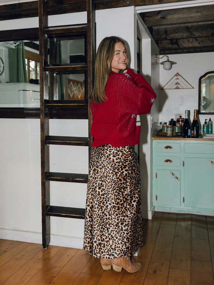 Sirena Leopard Print Maxi Skirt