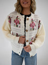 Cream Floral Chunky Cardigan