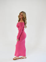 Soft Embrace Off-Shoulder Set | Hot Pink