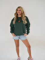 Chili Pepper Sweatshirt | Pine Green