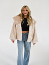 Furry Affair Oversized Faux Fur Jacket | Cream