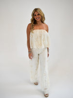 Whimsy Wide-Leg Bow Pants | Cream