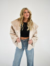 Furry Affair Oversized Faux Fur Jacket | Cream