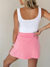 Casual High Rise Skort - Pink Punch