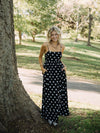 Polka Dot Maxi Dress | Black