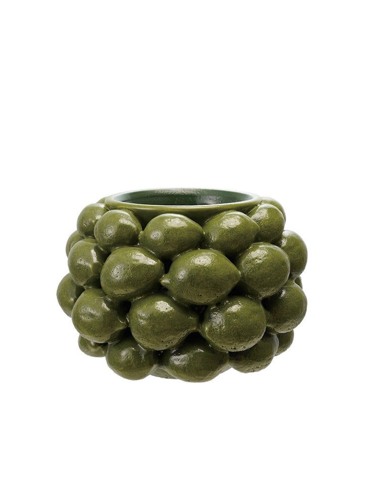 Hazel Mazel Stoneware Lime Planter | 12 1/4 Inch | Green