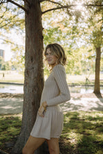 Lucy Knit Drop Waist Dress | Taupe