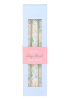 Ditsy Floral Taper Candles | Set of 3 | White