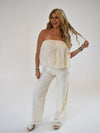 Whimsy Wide-Leg Bow Pants | Cream