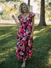 Autumn Sunset Floral Maxi Dress