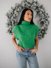 Playing for Keeps Ribbed Knit Sweater Vest - Green