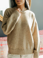 Oversized Basic Knit Sweater | Mocha